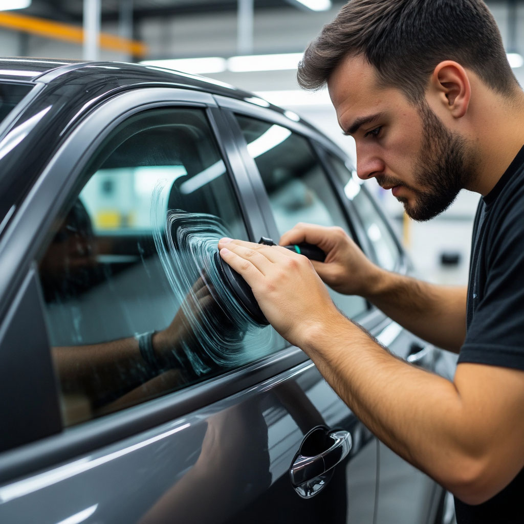 полировка ветрового стекла